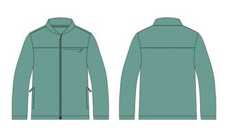 Long sleeve Jacket vector illustration template for men's and boys