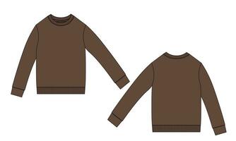 Long sleeve Sweatshirt vector illustration template for men's and boys