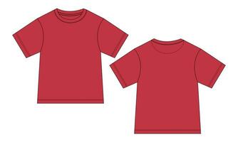 Short sleeve t shirt vector illustration template for baby boys