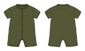 Baby bodysuit Romper Vector illustration template for children