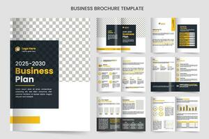 Business plan minimalist brochure template with modern concept and minimalist layout use for business profile vector