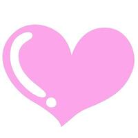 pink heart with a bubble in the middle vector