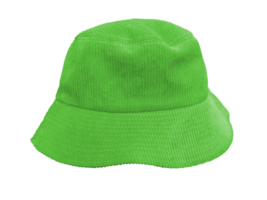 green bucket hat isolated PNG transparent
