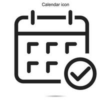 calendario icono, vector ilustración.