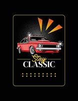 car classic t shirt design vector