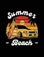 retro summer beach t shirt vector design