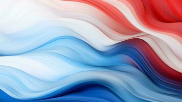 Abstract background, red and blue fluid waves, gradient, sharp focus ai generated photo