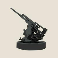 Realistic Anti Aircraft Gun Vector