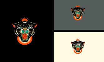 head panther vector mascot design