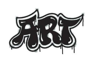 graffiti art word sprayed in black on white vector