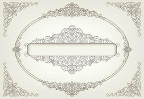 Decorative vintage floral frames and Certificate border vector