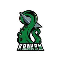 kraken logo design vector