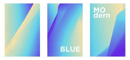 Blue Fluid Abstract Background Set. Minimal Creative Abstract Background. vector