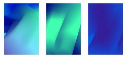 Blue Fluid Abstract Background Set. Minimal Creative Abstract Background. vector