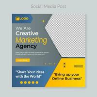 banner de marketing empresarial digital para plantilla de publicación en redes sociales vector