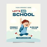 Vector Illustration of Back to School or Knowledge day, perfect for social media post or any digital need