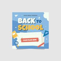 Vector Illustration of Back to School or Knowledge day, perfect for social media post or any digital need