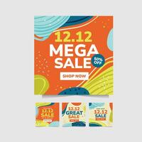 Sale and discount promotional poster illustration vector