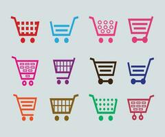 Add to cart icon, shopping cart icon vector on isolated white background.