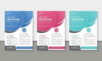 Corporate Medical Flyer Design Template vector