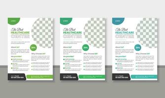 Corporate Medical Flyer Design Template vector