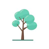 a tree with leaves on it is shown in a flat style vector