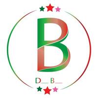 DB Letter Initial Logo Design Template Vector Illustration.merged letter D with B, BD, DB logo design