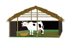 Vector Cow on the House