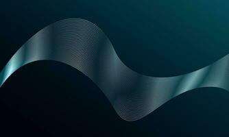 Abstract Wavy Metallic Lines Vector Underwater Background