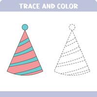 Trace and color party cap vector