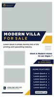 Real estate house social media post or square banner template vector