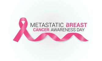 Metastatic Breast Cancer awareness day is observed every year on October 13.Banner, poster, card, background design template. vector