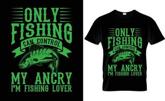 mejor popular pescar tipografía t camisa diseño vector