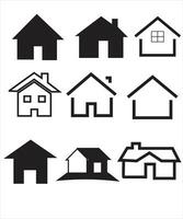 Set of thin line icons of homes and real estate. Outline symbol collection. Editable vector stroke. 256x256 Pixel Perfect scalable to 128px, 64px...