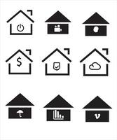 Set of thin line icons of homes and real estate. Outline symbol collection. Editable vector stroke. 256x256 Pixel Perfect scalable to 128px, 64px...