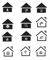 Set of thin line icons of homes and real estate. Outline symbol collection. Editable vector stroke. 256x256 Pixel Perfect scalable to 128px, 64px...