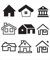 Set of thin line icons of homes and real estate. Outline symbol collection. Editable vector stroke. 256x256 Pixel Perfect scalable to 128px, 64px...