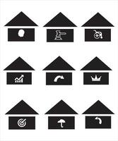 Set of thin line icons of homes and real estate. Outline symbol collection. Editable vector stroke. 256x256 Pixel Perfect scalable to 128px, 64px...