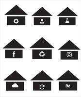 Set of thin line icons of homes and real estate. Outline symbol collection. Editable vector stroke. 256x256 Pixel Perfect scalable to 128px, 64px...