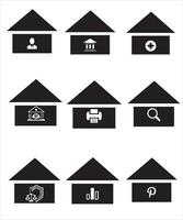 Set of thin line icons of homes and real estate. Outline symbol collection. Editable vector stroke. 256x256 Pixel Perfect scalable to 128px, 64px...