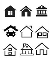 Set of thin line icons of homes and real estate. Outline symbol collection. Editable vector stroke. 256x256 Pixel Perfect scalable to 128px, 64px...