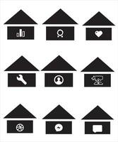 Set of thin line icons of homes and real estate. Outline symbol collection. Editable vector stroke. 256x256 Pixel Perfect scalable to 128px, 64px...