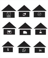 Set of thin line icons of homes and real estate. Outline symbol collection. Editable vector stroke. 256x256 Pixel Perfect scalable to 128px, 64px...