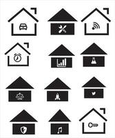 Set of thin line icons of homes and real estate. Outline symbol collection. Editable vector stroke. 256x256 Pixel Perfect scalable to 128px, 64px...