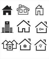 Set of thin line icons of homes and real estate. Outline symbol collection. Editable vector stroke. 256x256 Pixel Perfect scalable to 128px, 64px...