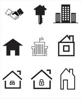 Set of thin line icons of homes and real estate. Outline symbol collection. Editable vector stroke. 256x256 Pixel Perfect scalable to 128px, 64px...