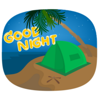 Good night nature landscape scene png