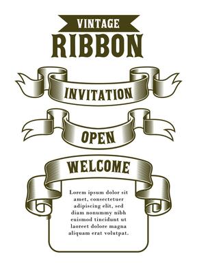 Vector Illustration of Blank Ribbon for Text.ai