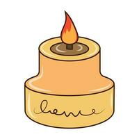 Cute clipart in autumn style with a candle vector