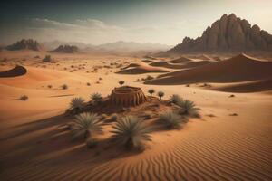 Desierto paisaje, generativo ai foto